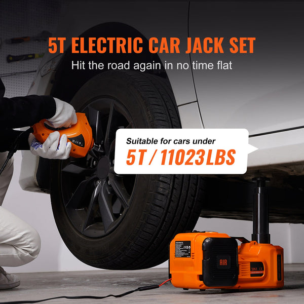 VEVOR 5T Electric Car Jack with Wrench & Pump BLYNTRA