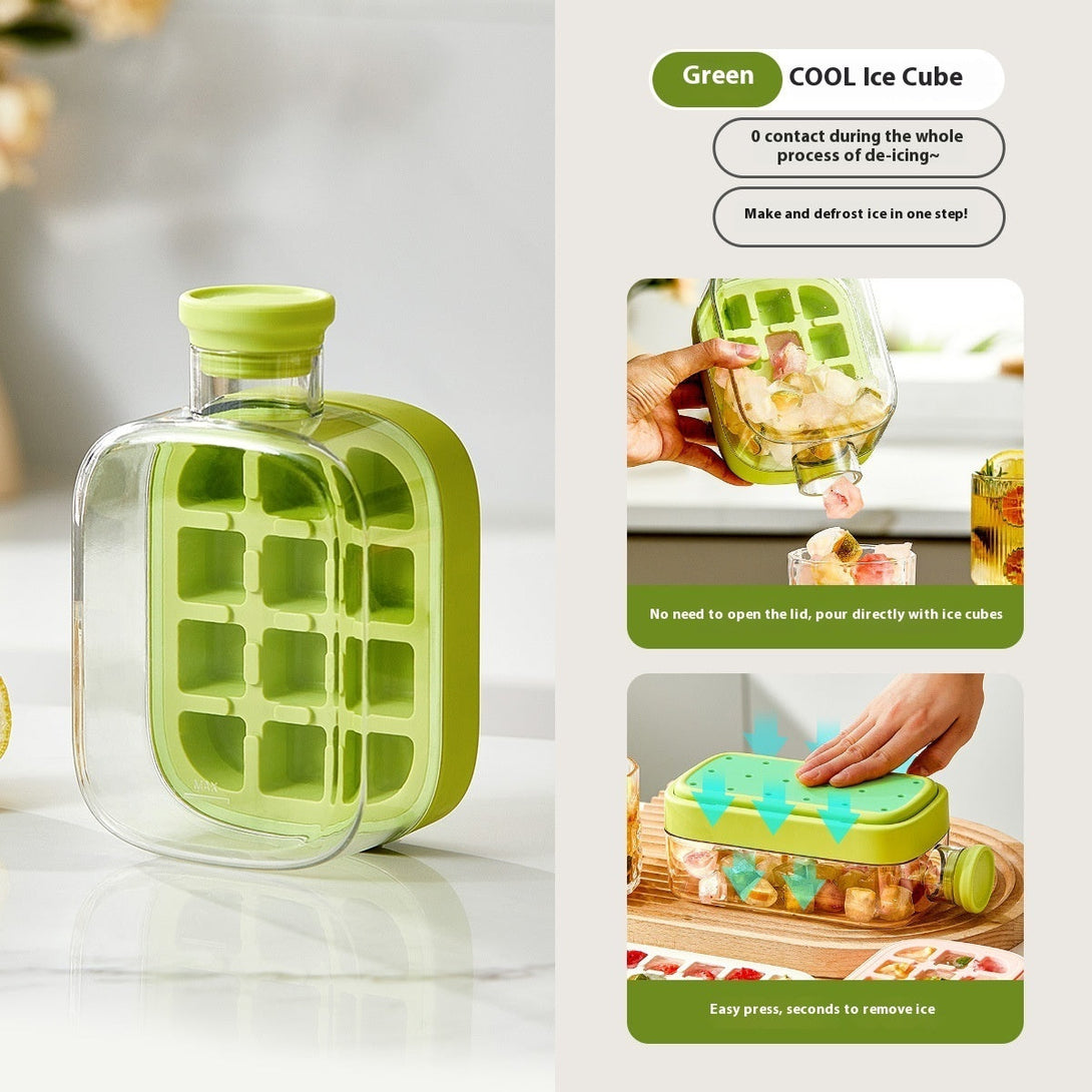 One-Click Ice Mold with Straw Silicone Back Scrub Bath Brush