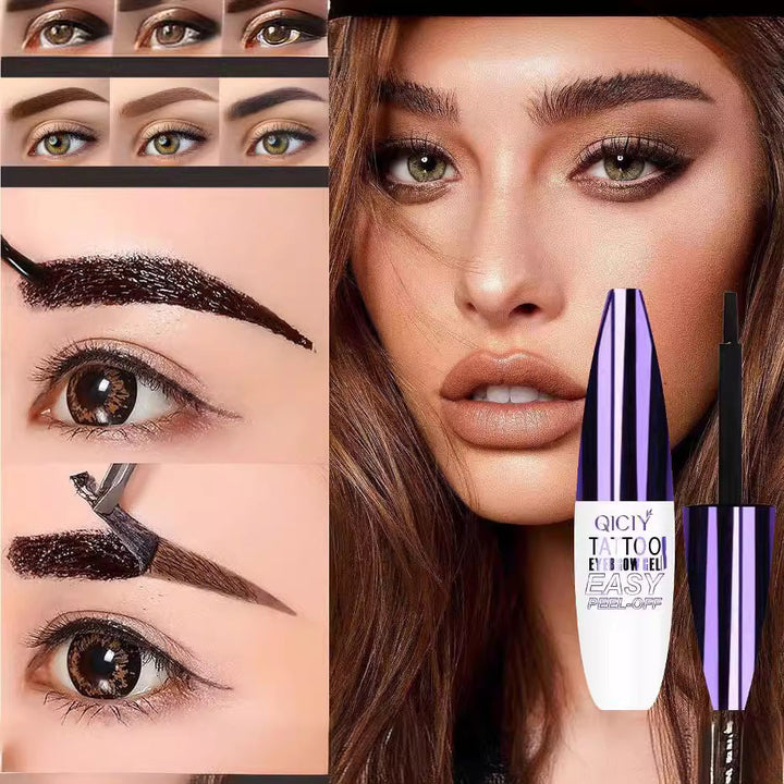 Tattoo Easy Peel Off Eyebrow Gel Cream Types Long-Lasting Smudge-Proof Sweat Resistant Waterproof Cosmetics Silicone Back Scrub Bath Brush