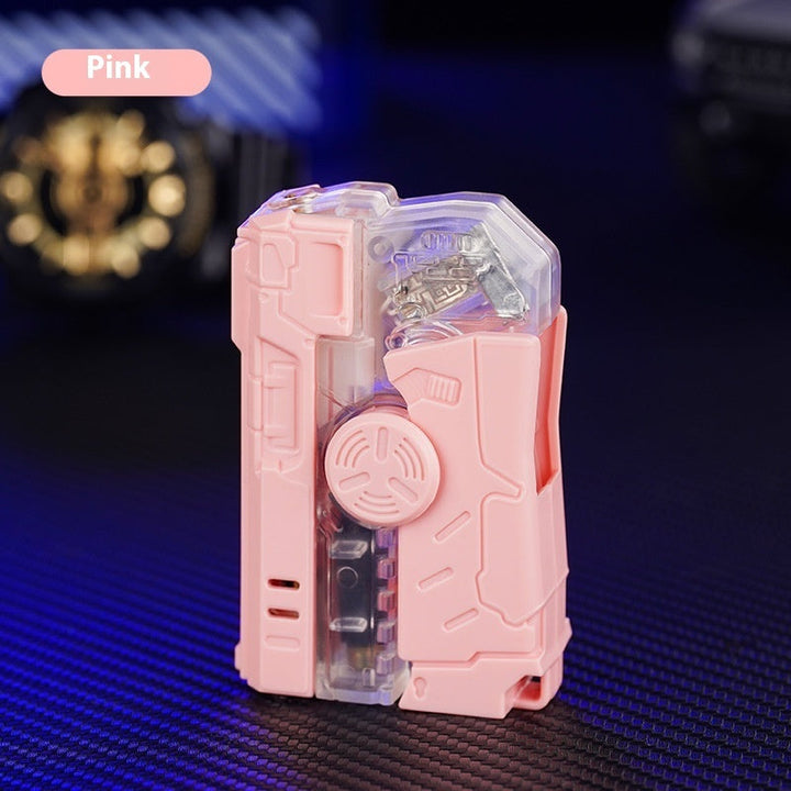 Transparent Fingertip Gyro Luminous Lighter Silicone Back Scrub Bath Brush