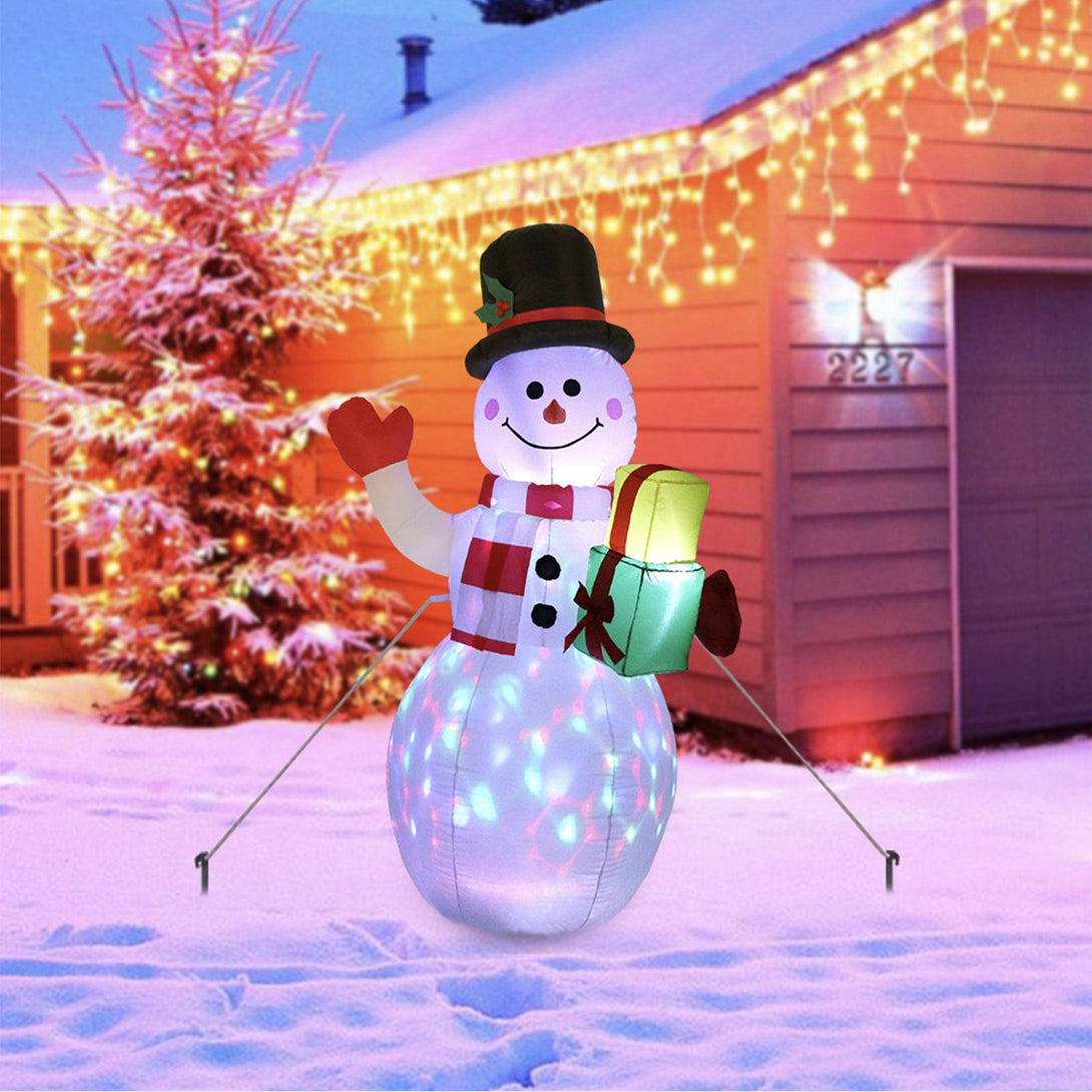 BLYNTRA Glowing Christmas Inflatables – Light-Up Santa & Snowman Decoration BLYNTRA