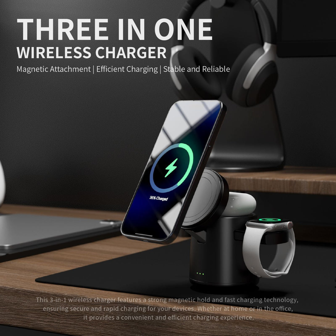15W Magnetic Three-in-one Wireless Charger BLYNTRA