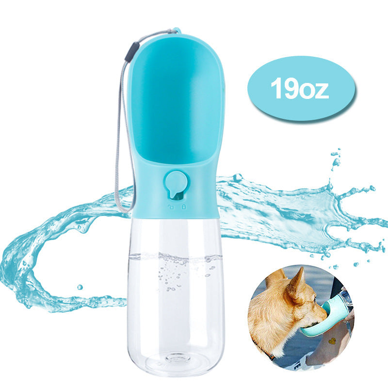 AquaPup Travel Pet Water Bottle Silicone Back Scrub Bath Brush