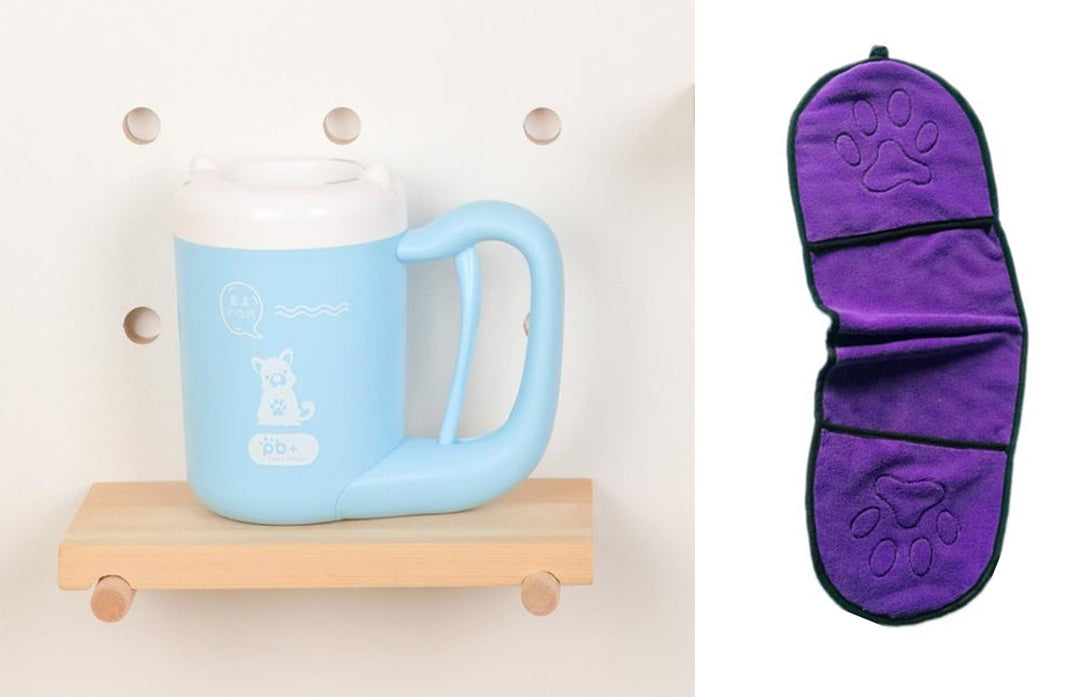 PawPure Silicone Pet Paw Cleaner Cup Silicone Back Scrub Bath Brush