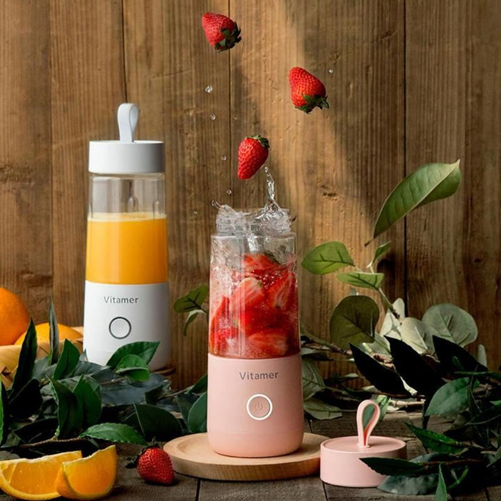350ml Portable Blender Juicer Electric USB Rechargeable Mixer Smoothie Slushy Cup Juice Blender Bottle USB Charging Kitchen Gadgets Silicone Back Scrub Bath Brush