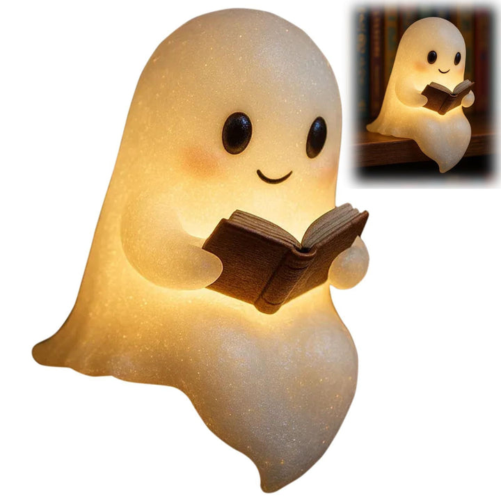 Cute LED Ghost Night Light Children's Nightlight Gift Bedside Sleep Lamp Halloween Decorations Lovely Ghost Lamp Warm Light Silicone Back Scrub Bath Brush