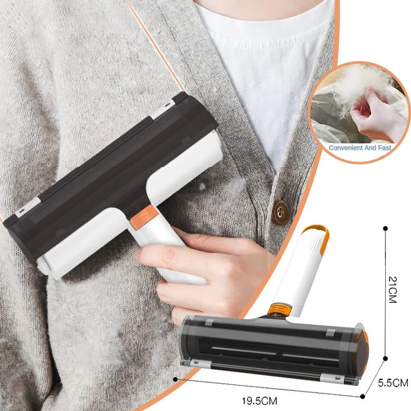 2 In 1 Pet Hair Removal Roller Multifunctional Portable Washable Hair Removal Brush Pet Supplies Silicone Back Scrub Bath Brush