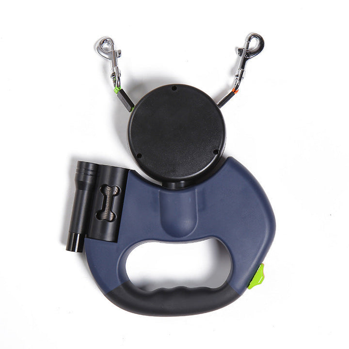 Retractable Dual Dog Leash with Light & Reflective Strip BLYNTRA
