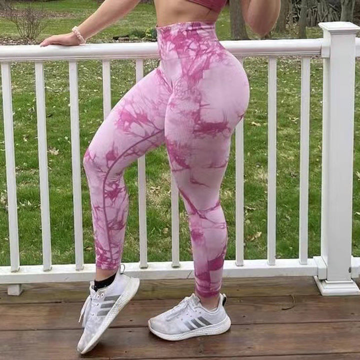 Tie Dye Leggings Women Fitness Yoga Pants Seamless Push Up Workout Tights Gym Sports Legging SHOPPING HUB