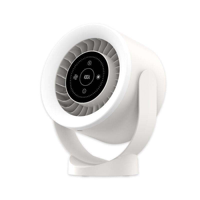 CoolBreeze Adjustable Fan Light with LED Display Silicone Back Scrub Bath Brush