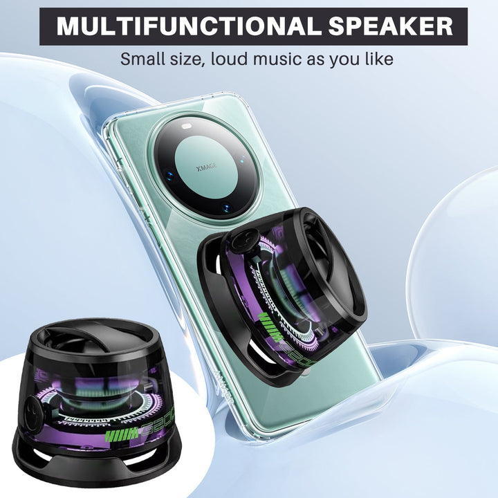 Portable Bluetooth Speaker G200 RGB Lighting Speaker BT5.3 Mini Sound Box 7 Hours Playback Magnetic Phone Holder Silicone Back Scrub Bath Brush