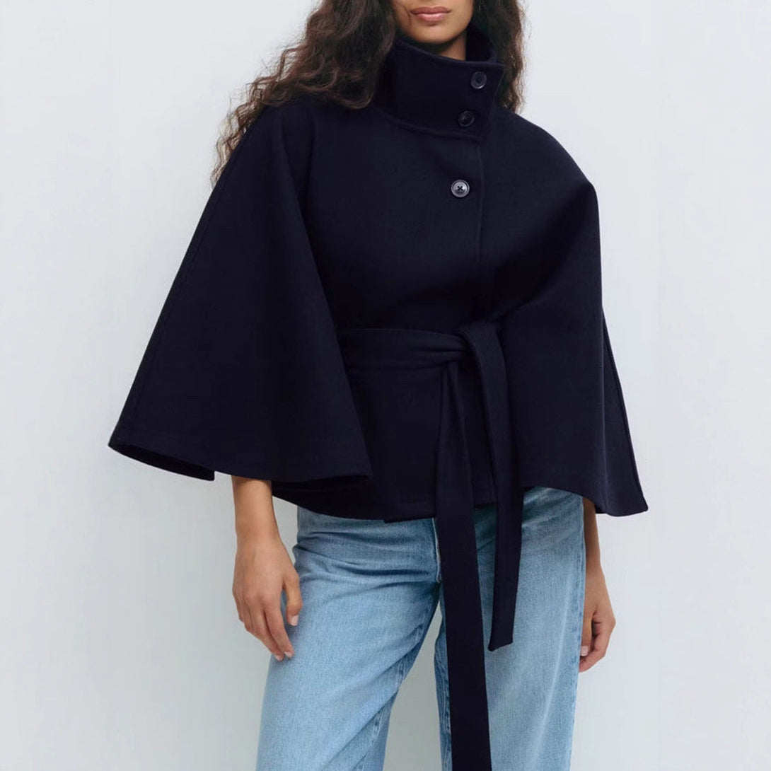 BLYNTRA Belted Batwing Coat – Effortless Style, Cozy Warmth BLYNTRA