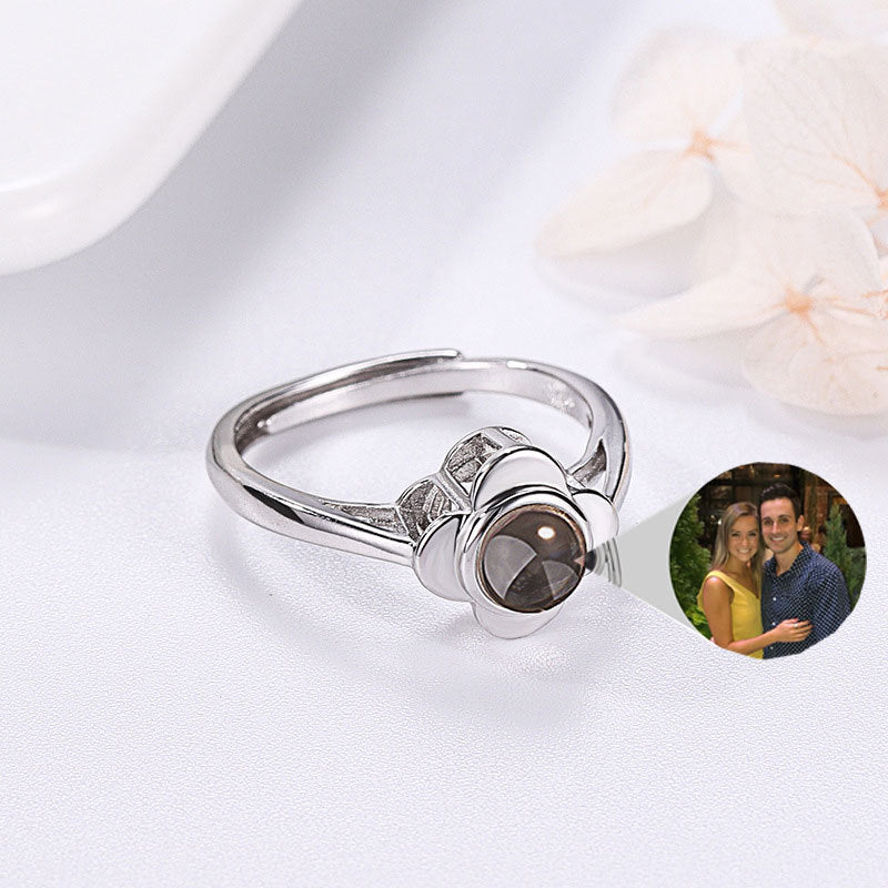 BLYNTRA Projection Photo Ring – Elegant Flower Style for Couples BLYNTRA