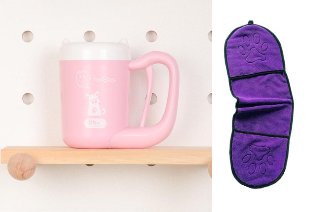 PawPure Silicone Pet Paw Cleaner Cup Silicone Back Scrub Bath Brush