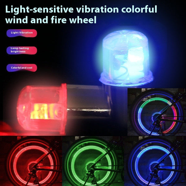 Mountain Bike Electric Motorcycle Inflating Valve Light Wheel Tire Core Hot Wheels Colorful Light Silicone Back Scrub Bath Brush