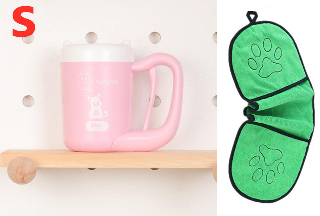 PawPure Silicone Pet Paw Cleaner Cup Silicone Back Scrub Bath Brush