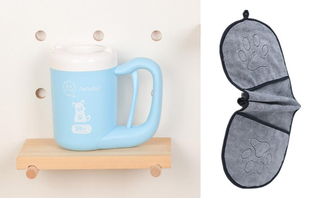 PawPure Silicone Pet Paw Cleaner Cup Silicone Back Scrub Bath Brush