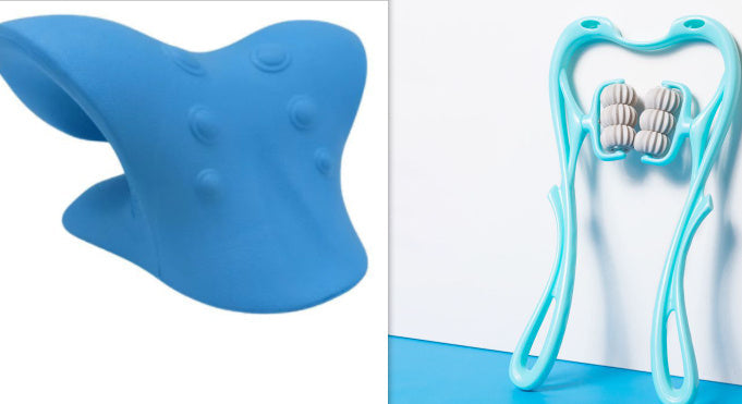 Multifunctional Manual Six-wheel Neck Massager Massage Relieve Roller Massage Tool Silicone Back Scrub Bath Brush