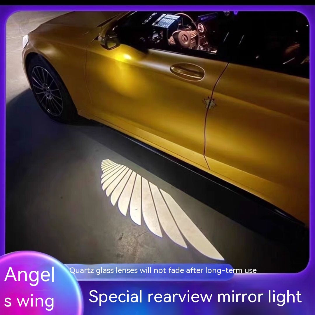 Car Rearview Mirror Courtesy Lamp Angel Wings Silicone Back Scrub Bath Brush