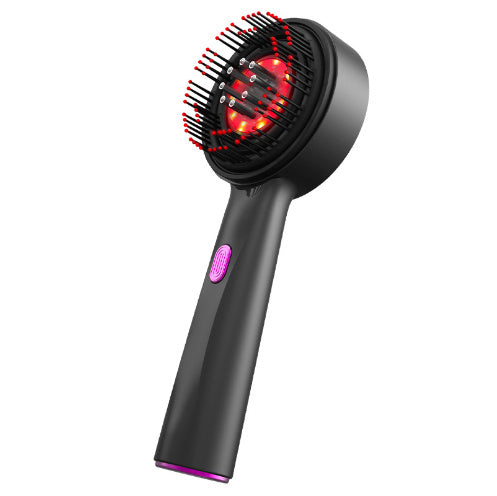 Electric Massage Comb Home Scalp Drain Comb Red Light Anti-slip Hair Care Multi-functional Massage Comb Silicone Back Scrub Bath Brush