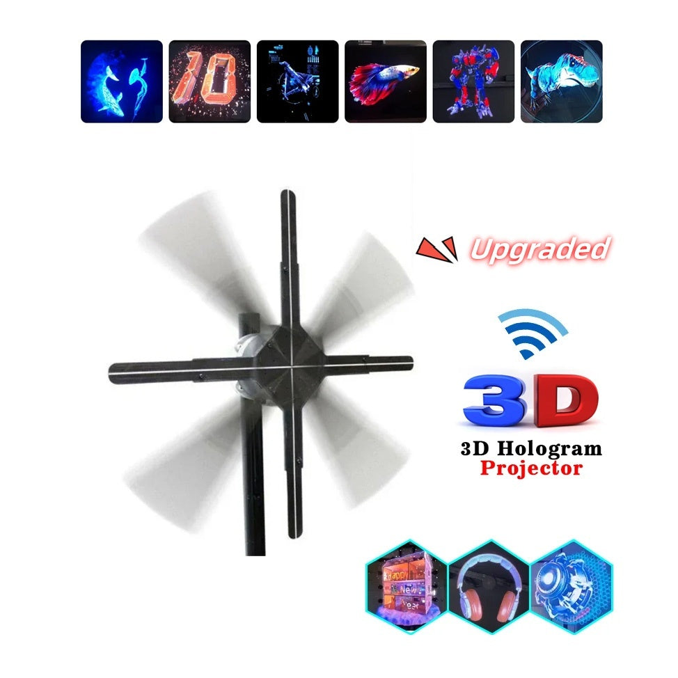 3D Holographic Fan Display – Naked Eye Visual BLYNTRA