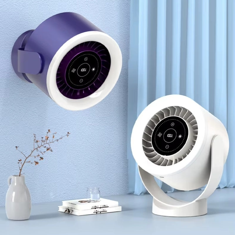 CoolBreeze Adjustable Fan Light with LED Display Silicone Back Scrub Bath Brush