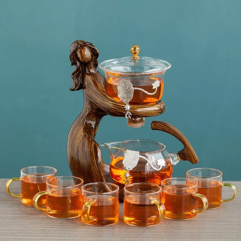 Semi-Automatic Kung Fu Glass Tea Set BLYNTRA
