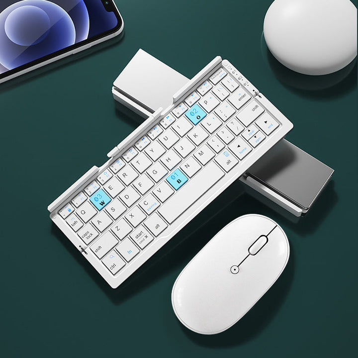 Foldable Bluetooth Keyboard | 3-Device Wireless Keypad + Stand Blyntra