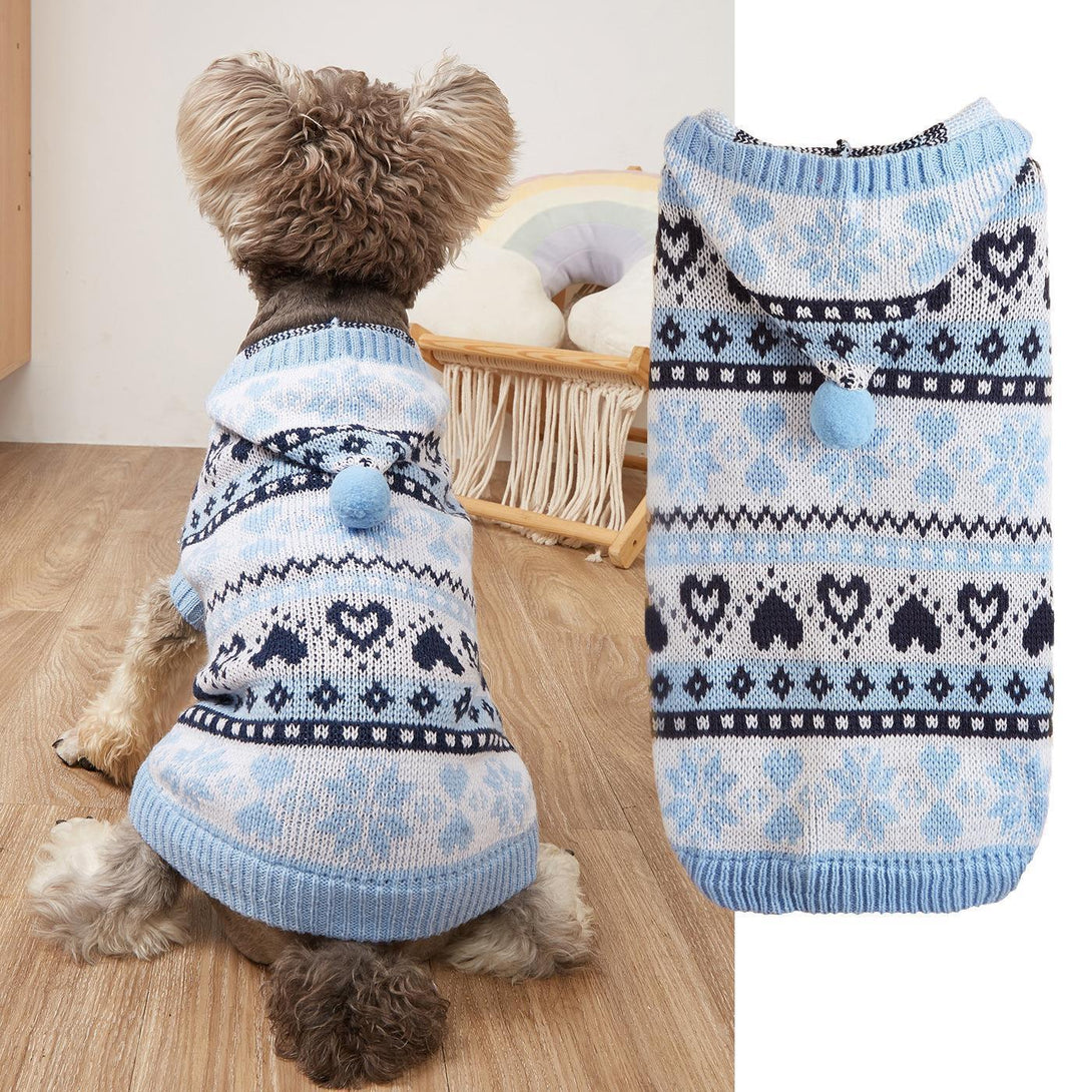 Snowflake Knit Dog Sweater | Warm & Stylish BLYNTRA