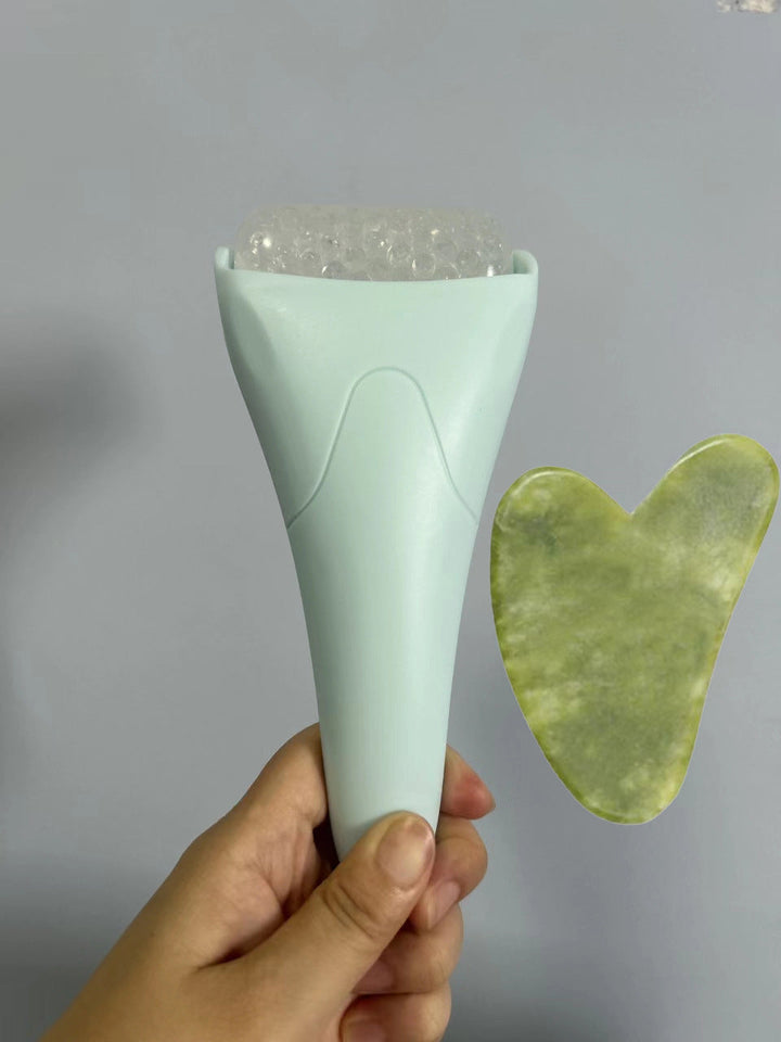 GlaciGlow Facial Ice Roller Massager Silicone Back Scrub Bath Brush