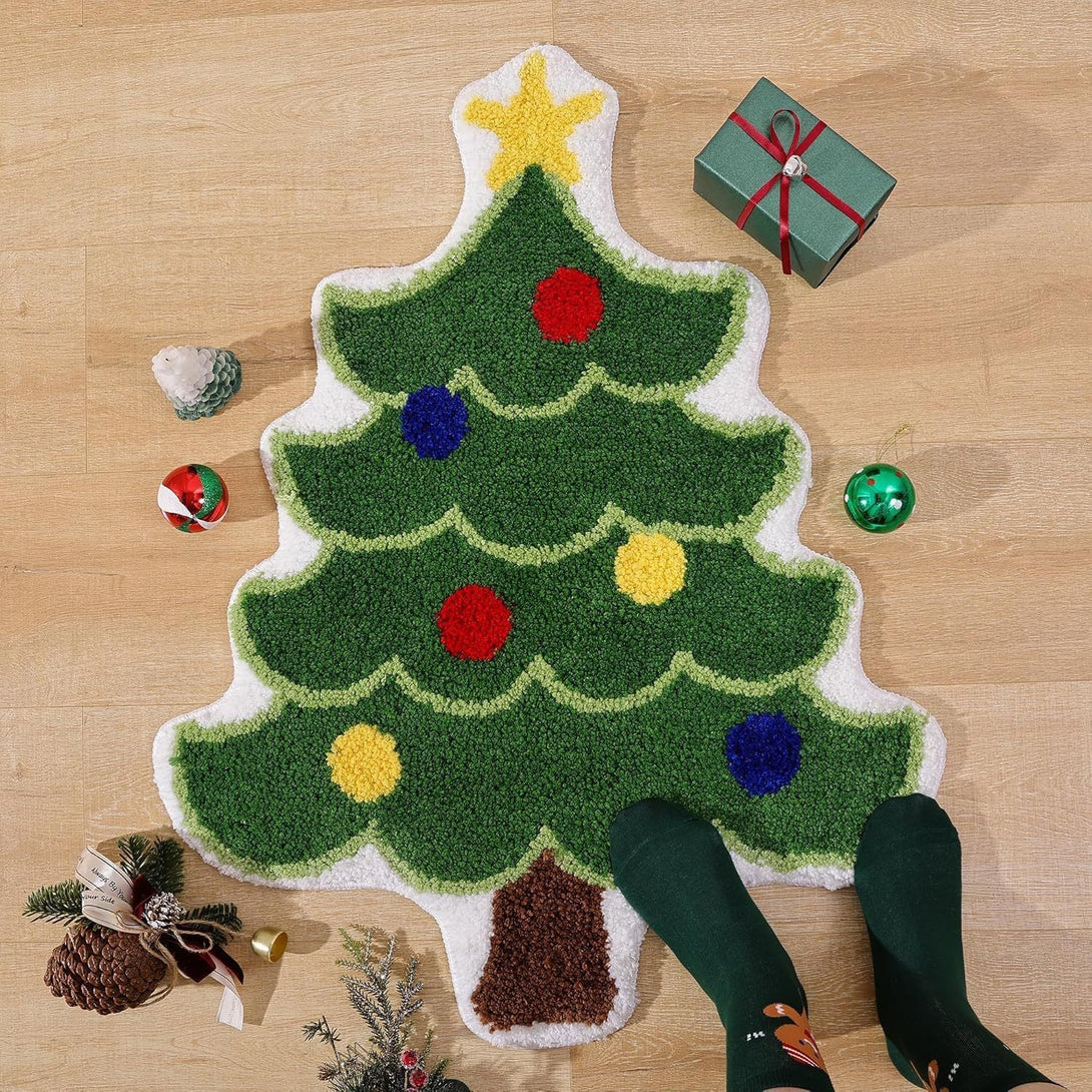Christmas Tree Cashmere Mat – Nordic Design Holiday Floor Rug | BLYNTRA BLYNTRA