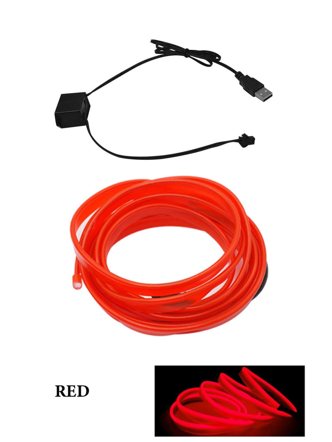 GlowLine™ USB Car LED Strip Silicone Back Scrub Bath Brush