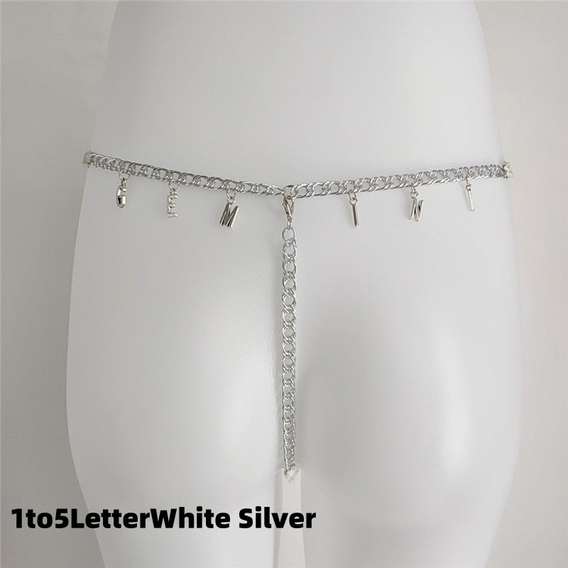 Custom Name Lace Thong & Body Chain Set Silicone Back Scrub Bath Brush