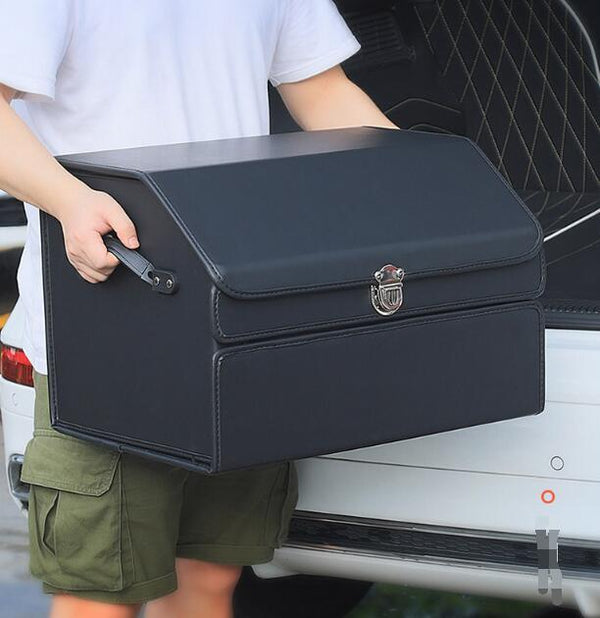 Leather Car Trunk Organizer | Foldable Storage Box BLYNTRA