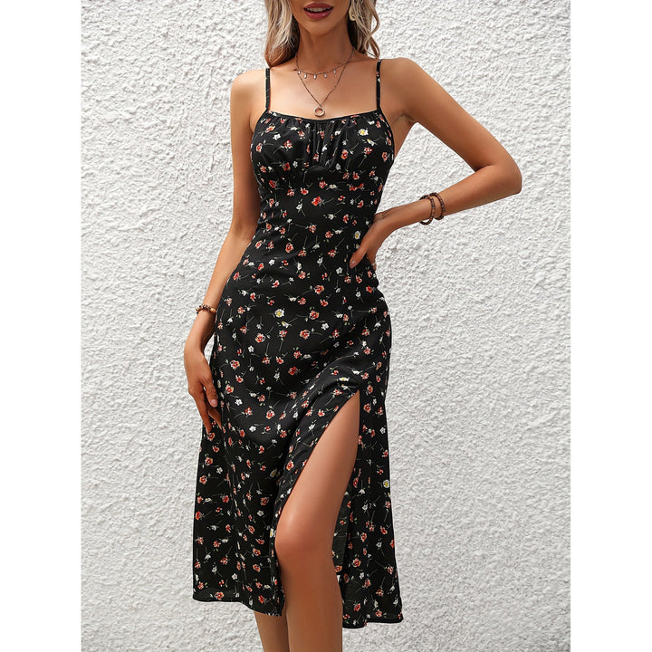 DotFlair Summer Polka Split Dress Silicone Back Scrub Bath Brush