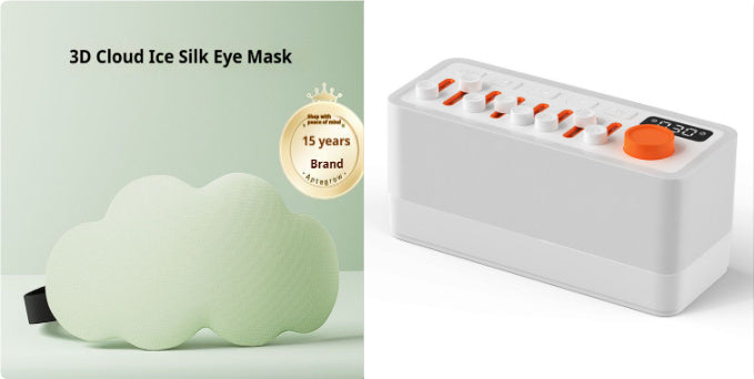 DreamAura White Noise Sleep Machine & RGB Light Silicone Back Scrub Bath Brush