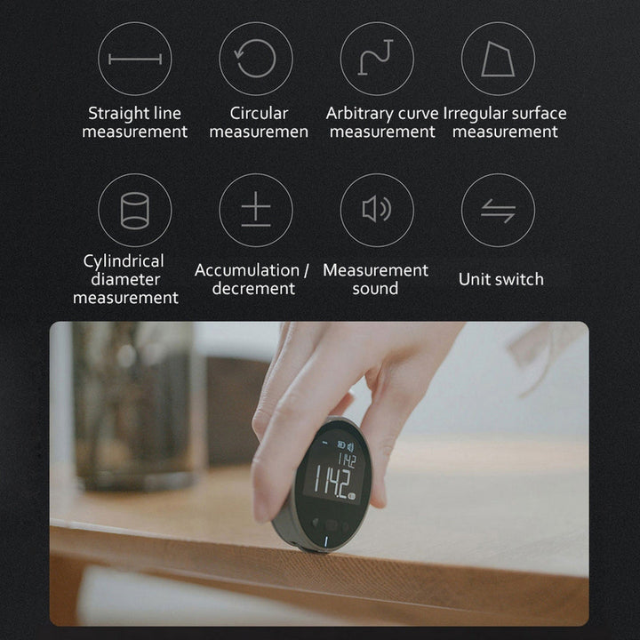 Distance Measuring Instrument Electronic Measuring Ruler Tape Measure High Definition Digital LCD High Precision Electronic Measuring Ruler Tool Silicone Back Scrub Bath Brush