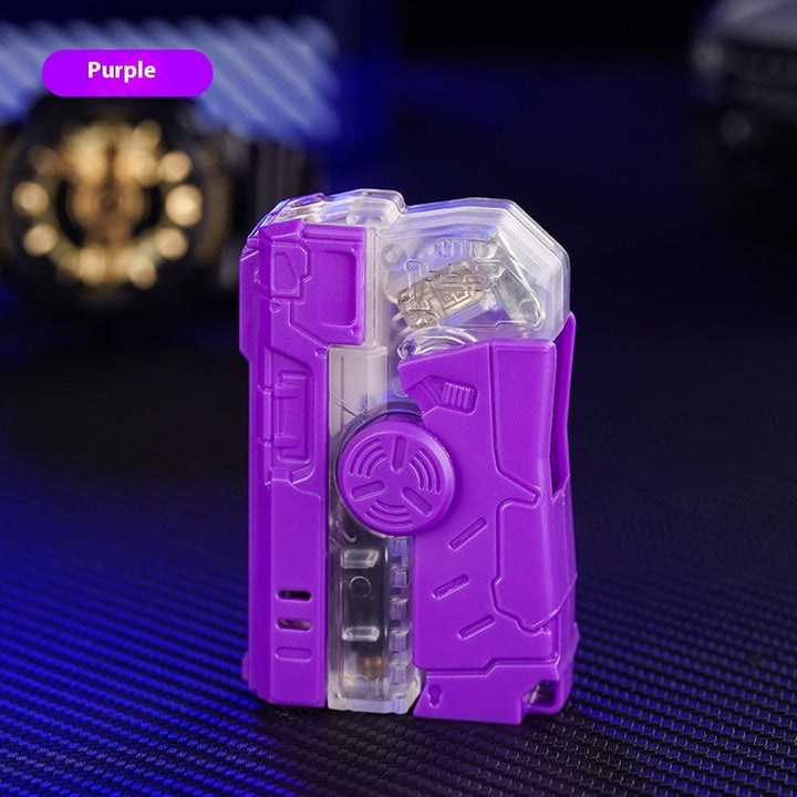 Transparent Fingertip Gyro Luminous Lighter Silicone Back Scrub Bath Brush