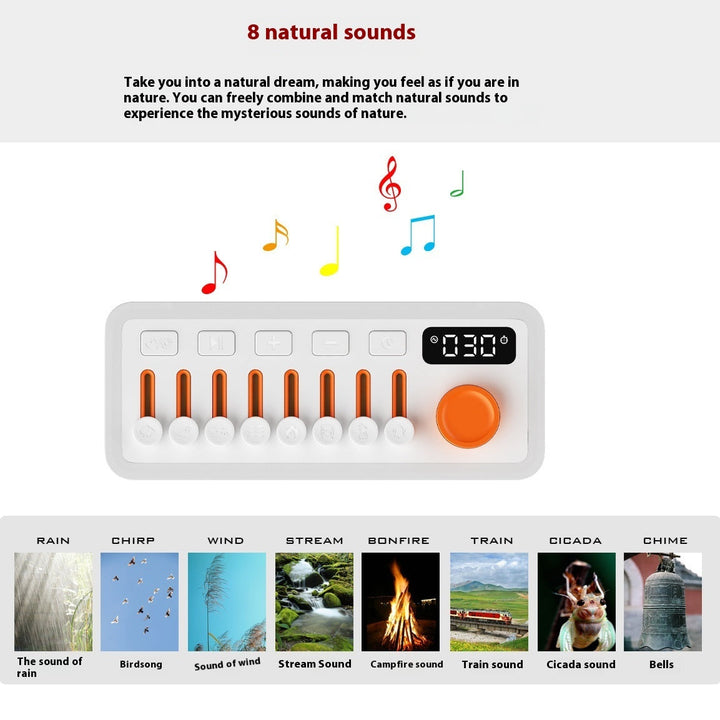 DreamAura White Noise Sleep Machine & RGB Light Silicone Back Scrub Bath Brush