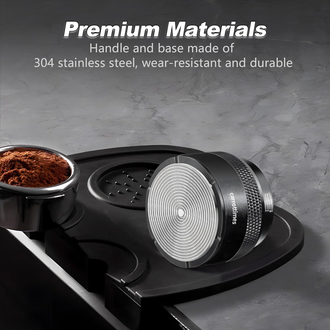 53mm Espresso Tamper | Adjustable Depth, Spring Loaded BLYNTRA