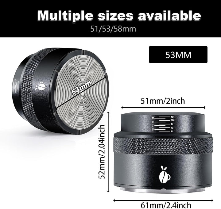 53mm Espresso Tamper | Adjustable Depth, Spring Loaded BLYNTRA