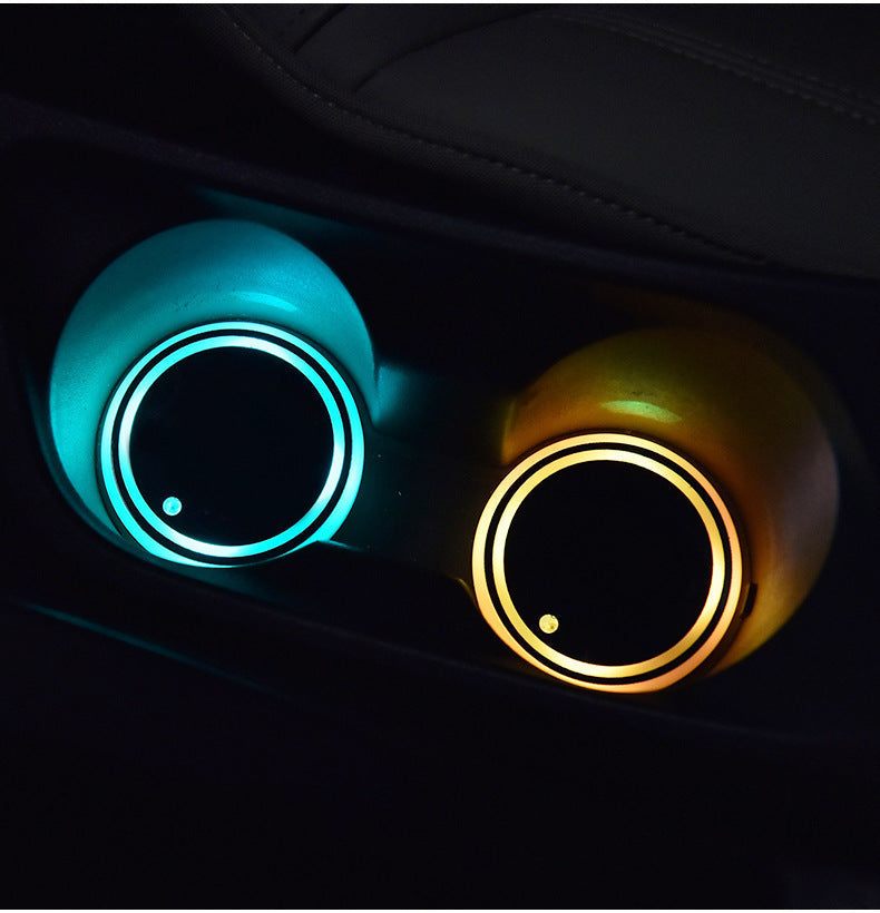BLYNTRA RGB Cup Holder Coaster – Solar & USB Powered Car Light BLYNTRA