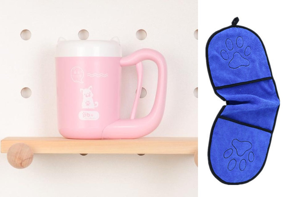 PawPure Silicone Pet Paw Cleaner Cup Silicone Back Scrub Bath Brush