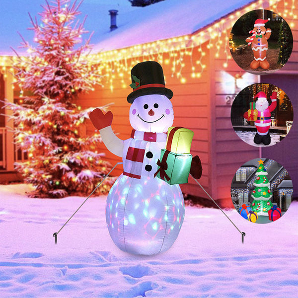 BLYNTRA Glowing Christmas Inflatables – Light-Up Santa & Snowman Decoration BLYNTRA