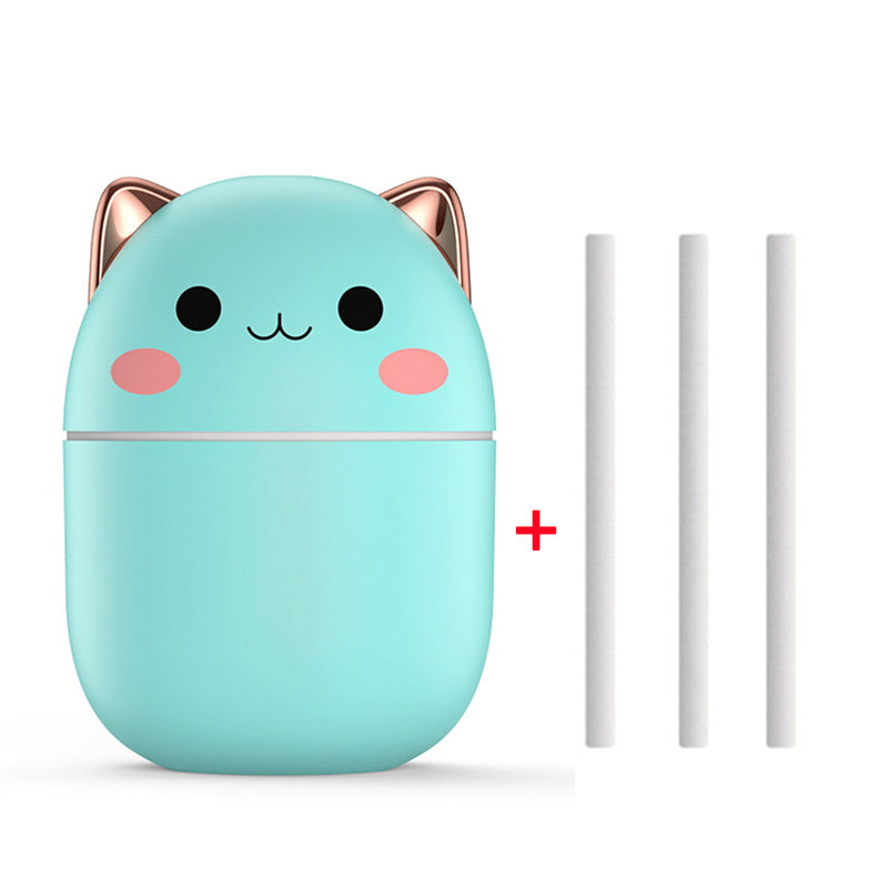 Cute Cat Humidifier | LED Mist & Aroma Diffuser Silicone Back Scrub Bath Brush