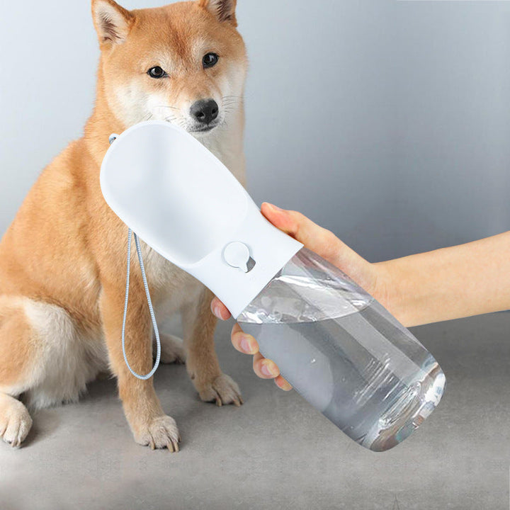 AquaPup Travel Pet Water Bottle Silicone Back Scrub Bath Brush