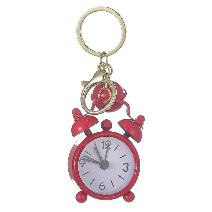 Cute Mini Alarm Clock Keychain Handbag Pendant Silicone Back Scrub Bath Brush
