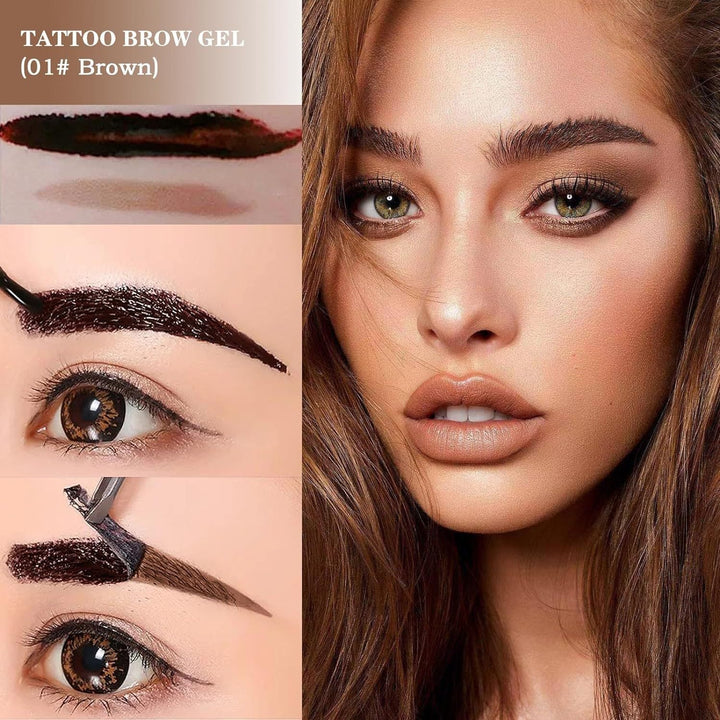 Tattoo Easy Peel Off Eyebrow Gel Cream Types Long-Lasting Smudge-Proof Sweat Resistant Waterproof Cosmetics Silicone Back Scrub Bath Brush