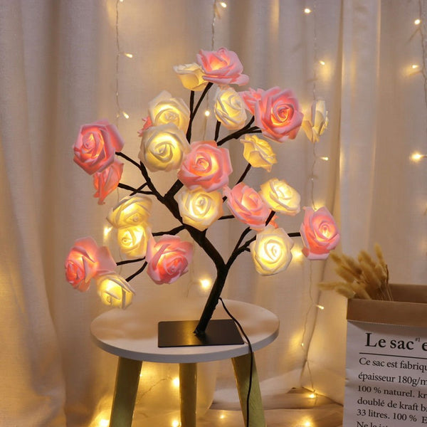 Bedroom Room Rose Tree Lamp Decoration Silicone Back Scrub Bath Brush