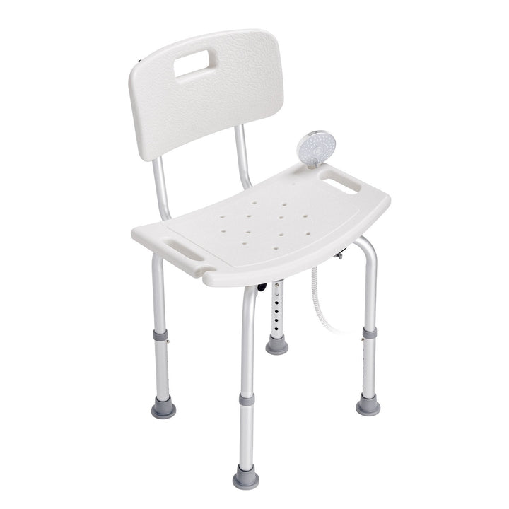 BLYNTRA™ Adjustable Shower Chair with Back & Non-Slip Feet – 350 lb Capacity BLYNTRA